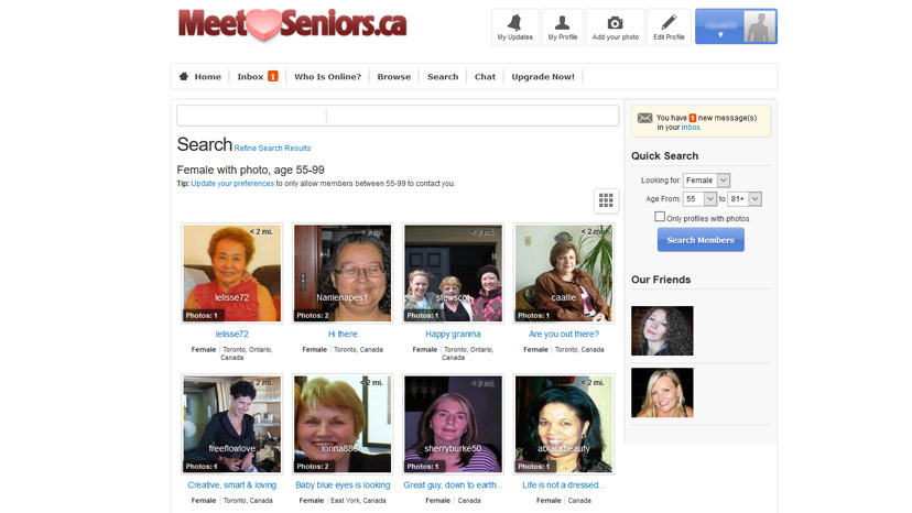 free dating services for seniors
